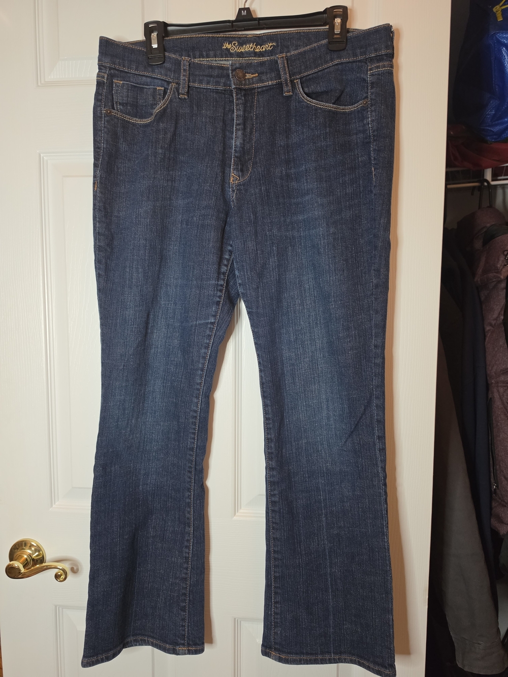Old Navy The Sweetheart Jeans 12 Short Navy Dark Wash Denim